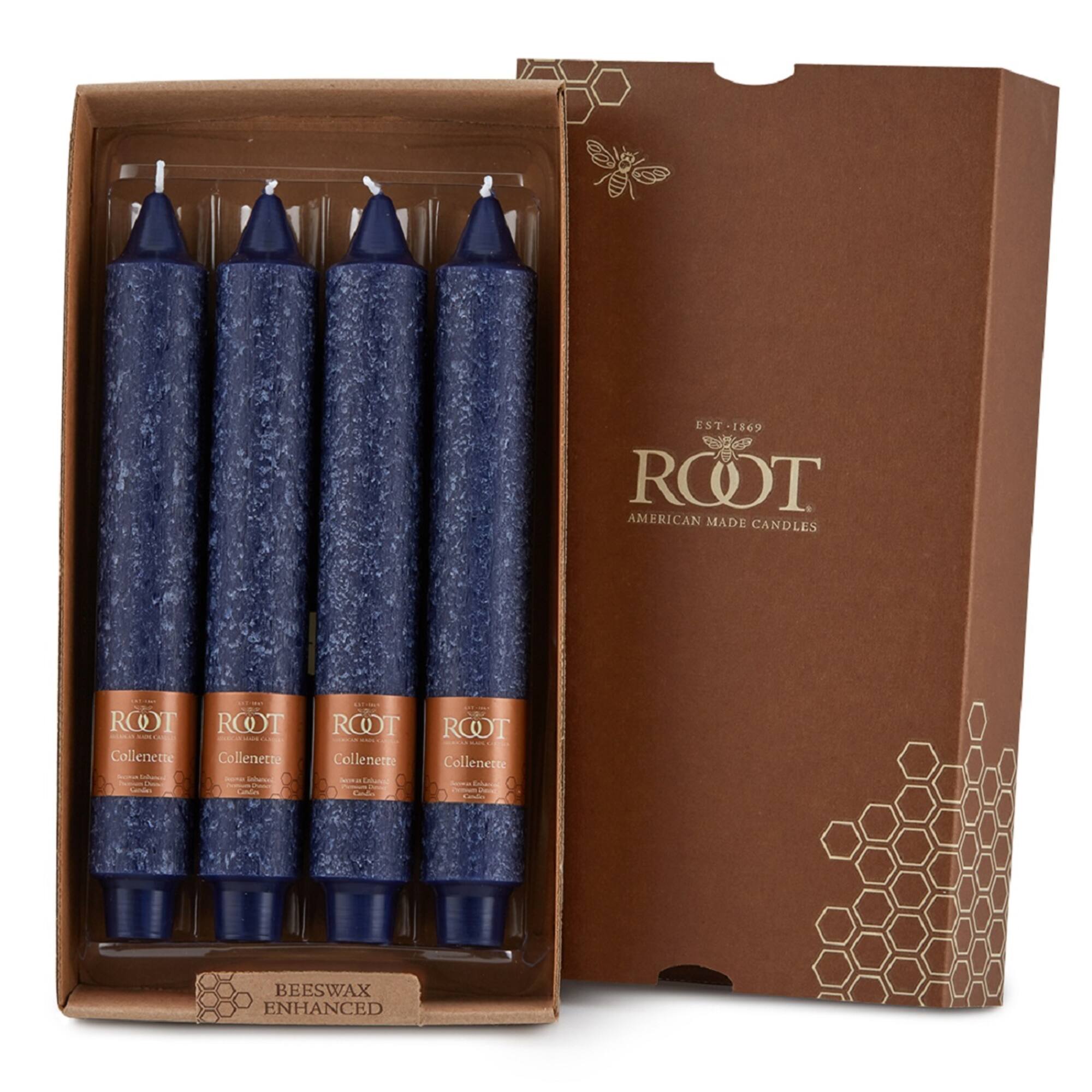 Root Candles 9" Unscented Timberline™ Collenette Taper Candles